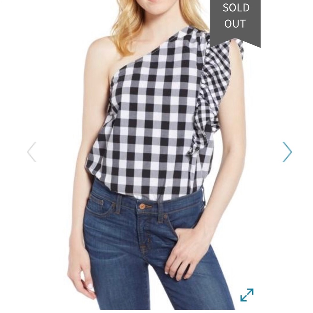 J crew one shoulder petite top.